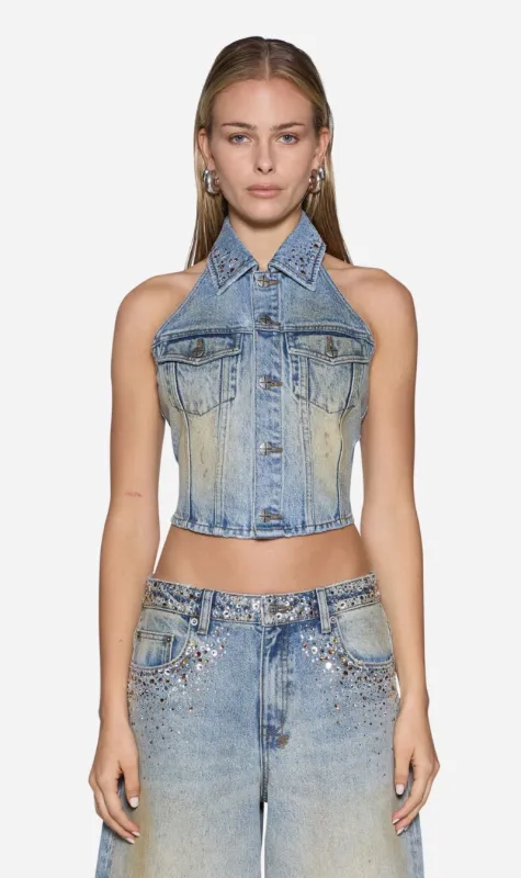 Ksubi | Lennox Top - Field Blue Spark made by Ksubi