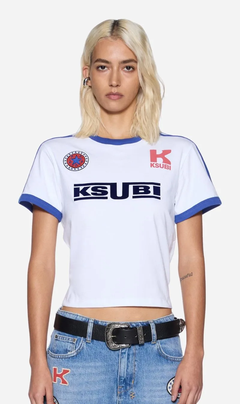 Ksubi | Union Shruken Tee - White sold by Sisters & Co