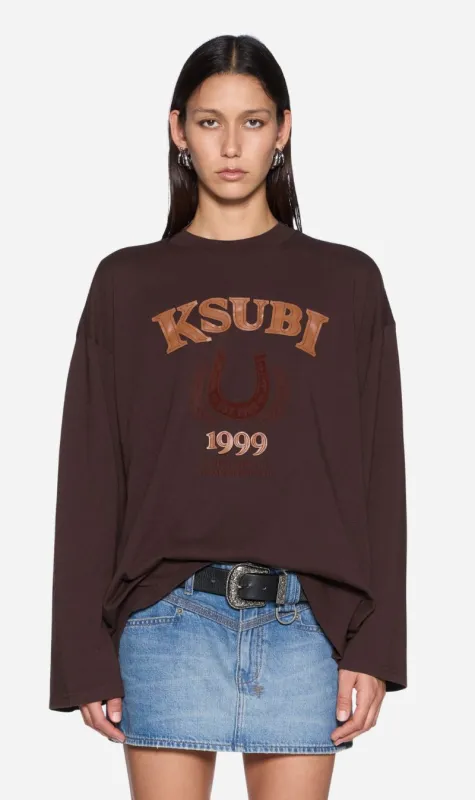 Ksubi | Ksubi Ranch Altar Bf Ls Tee - Chocolate made by Ksubi