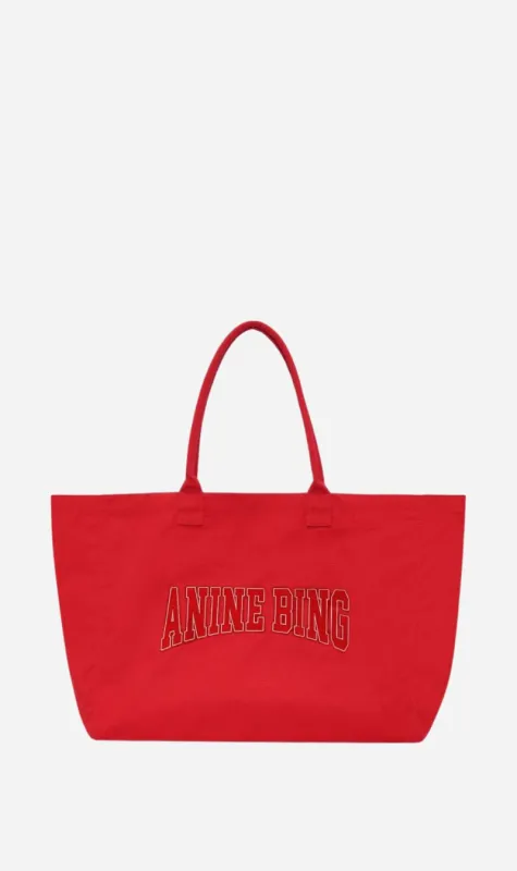 Anine Bing | Leo Canvas Tote - Tango Red made by Anine Bing