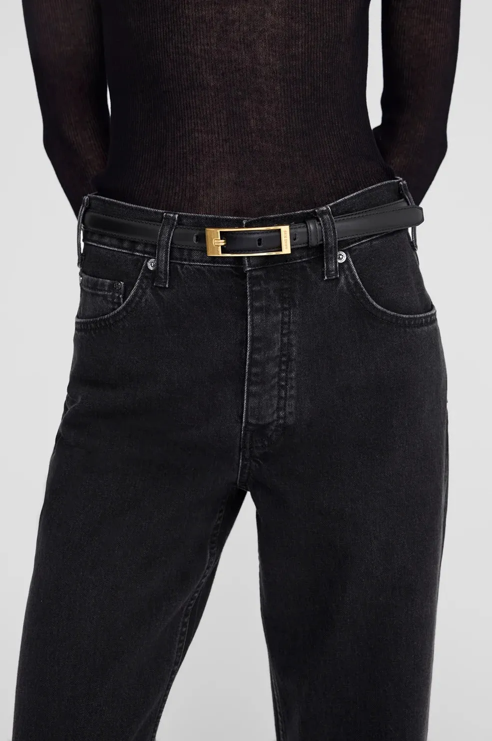 Anine Bing | Elly Belt Smooth Leather - Black sold by Sisters & Co product image thumbnail 2