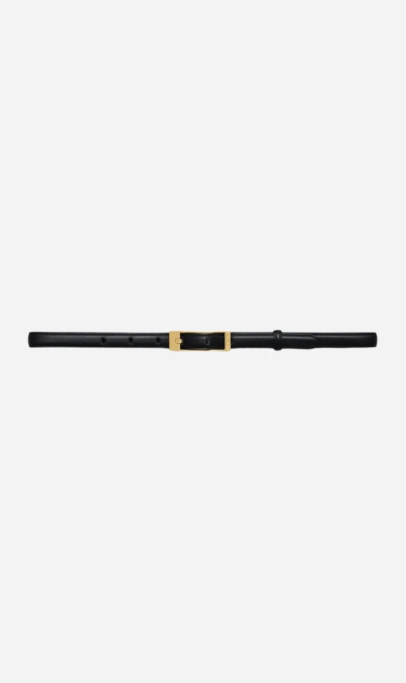 Anine Bing | Elly Belt Smooth Leather - Black sold by Sisters & Co