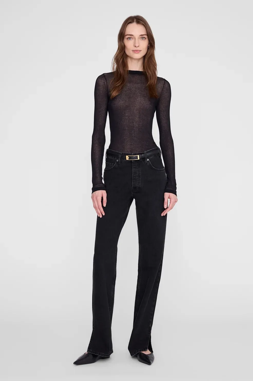 Anine Bing | Elly Belt Smooth Leather - Black sold by Sisters & Co product image thumbnail 3