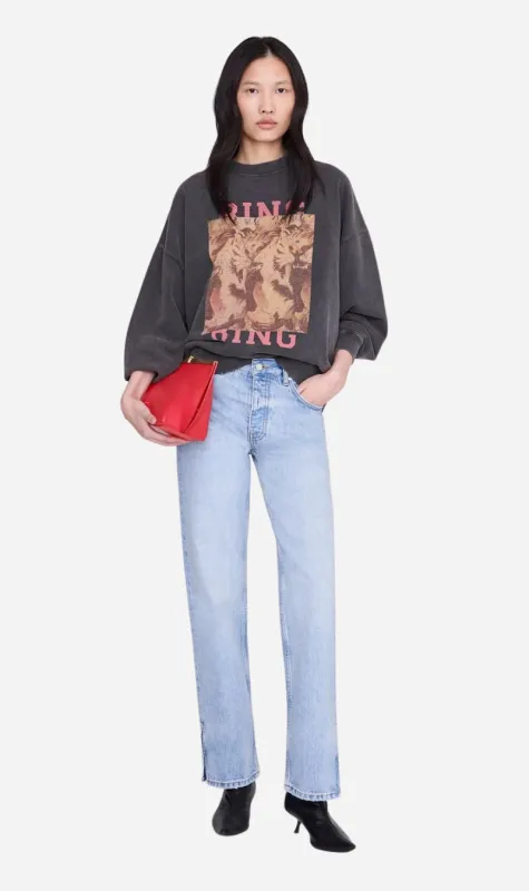 Anine Bing | Miles Sweatshirt Tiger Bing - Washed Black made by Anine Bing