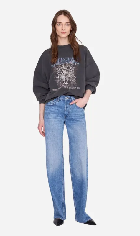 Anine Bing | Miles Sweatshirt Leo Muse - Washed Black made by Anine Bing