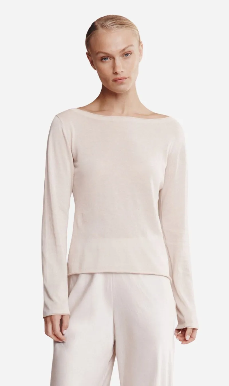 Marle | Jill Knit Top - Pearl sold by Sisters & Co