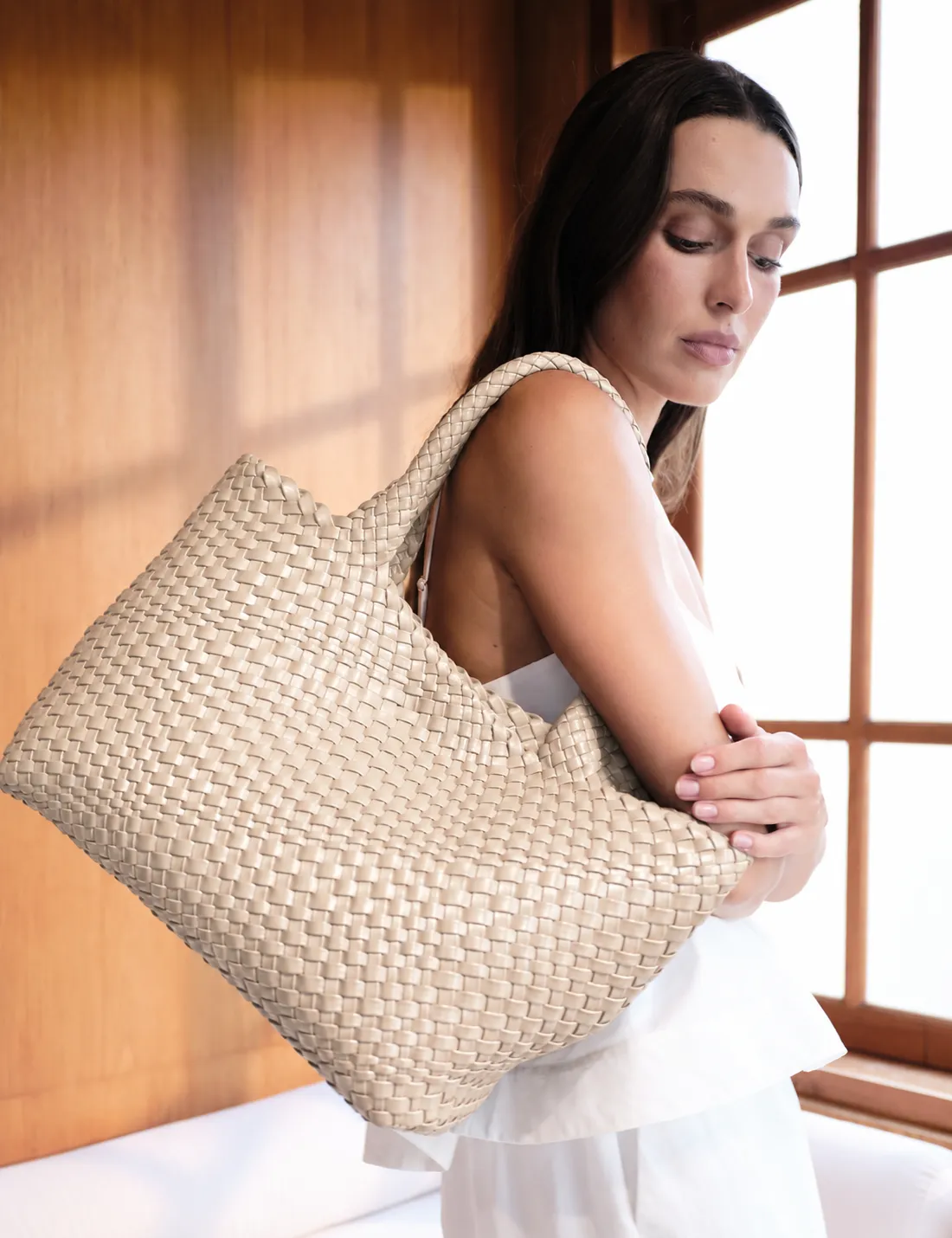 La Tribe | Woven Tote Bag - Cream sold by Sisters & Co product image thumbnail 2