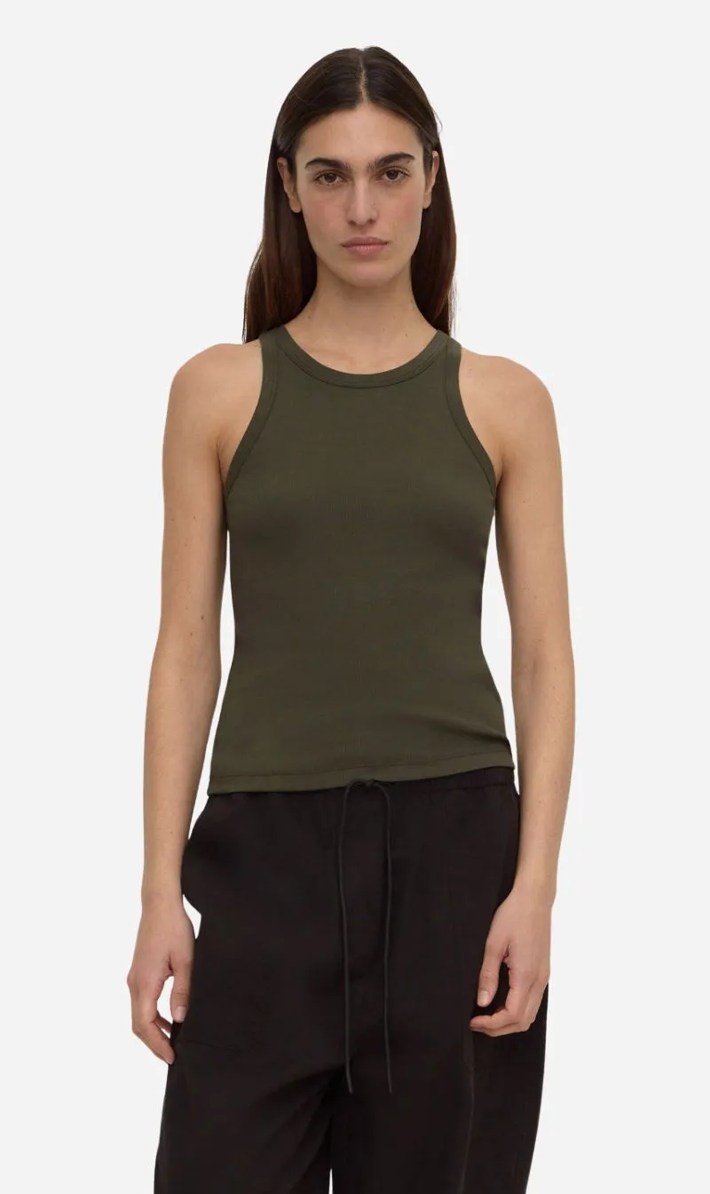 Assembly Label | Tabitha Rib Tank - Dark Military sold by Sisters & Co