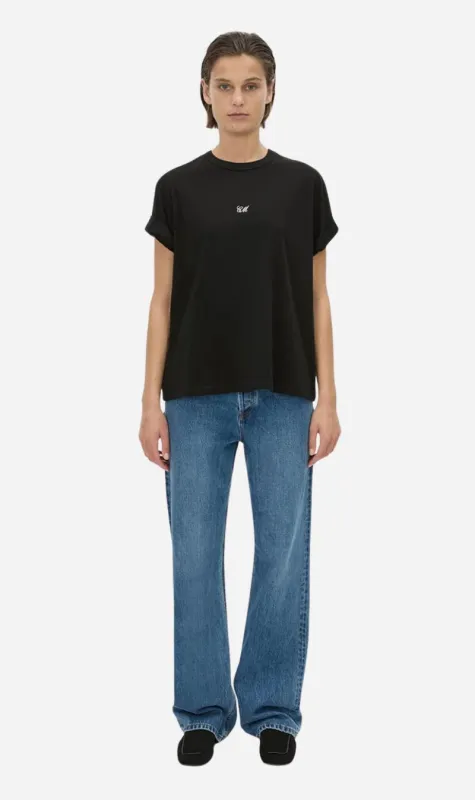 Camilla & Marc | Birdie Embroidered Tee - Black / White made by camilla & marc