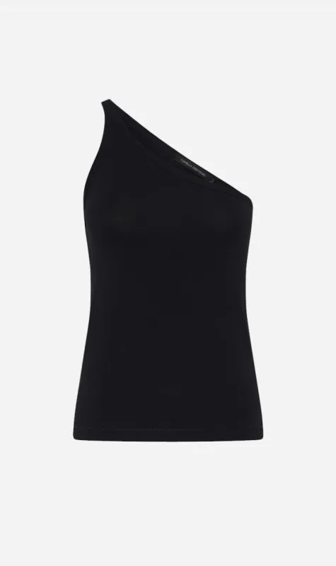 Camilla And Marc | Alma One Shoulder Tank - Black sold by Sister & Co