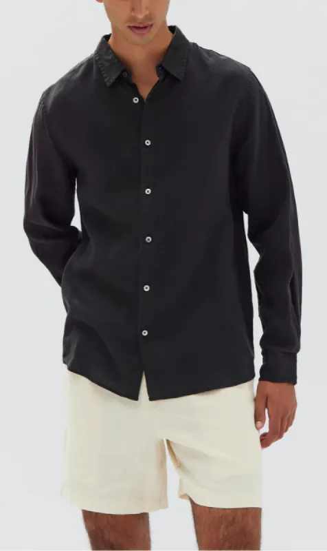 Assembly Label | Casual Long Sleeve Shirt - Black sold by Sister & Co