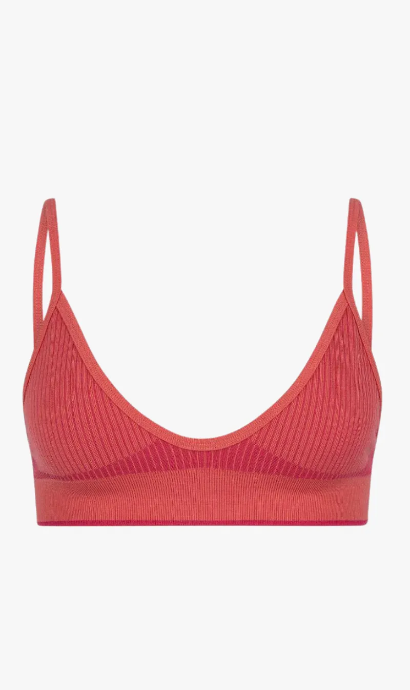 Nagnata | Tri Rib Bralet - Neon Pink/Hot Pink sold by Sister & Co