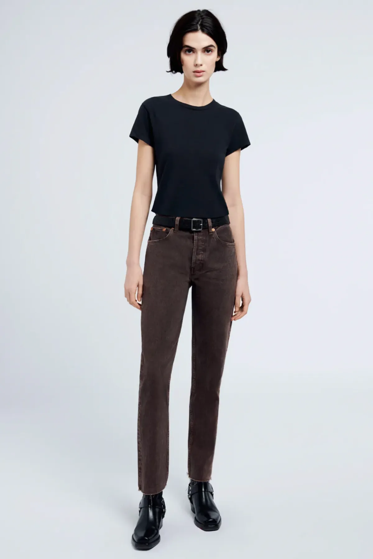 RE/DONE | 60s Slim Tee - Washed Black sold by Sister & Co product image thumbnail 2