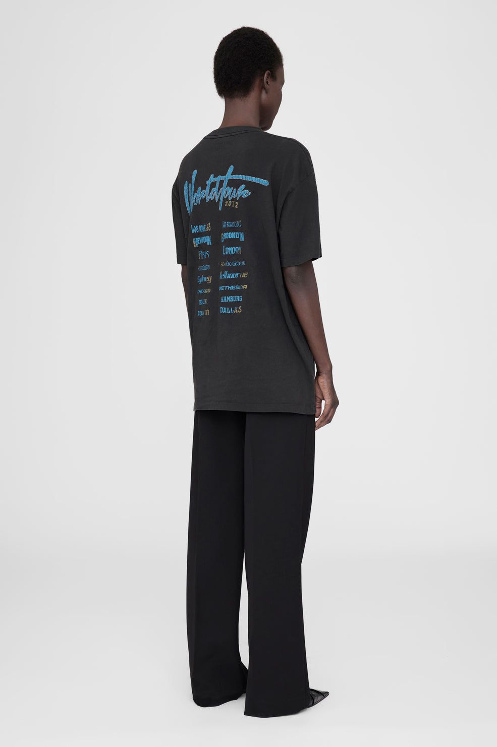 Anine Bing | Walker Tee Leopard - Vintage Black sold by Sister & Co product image thumbnail 4