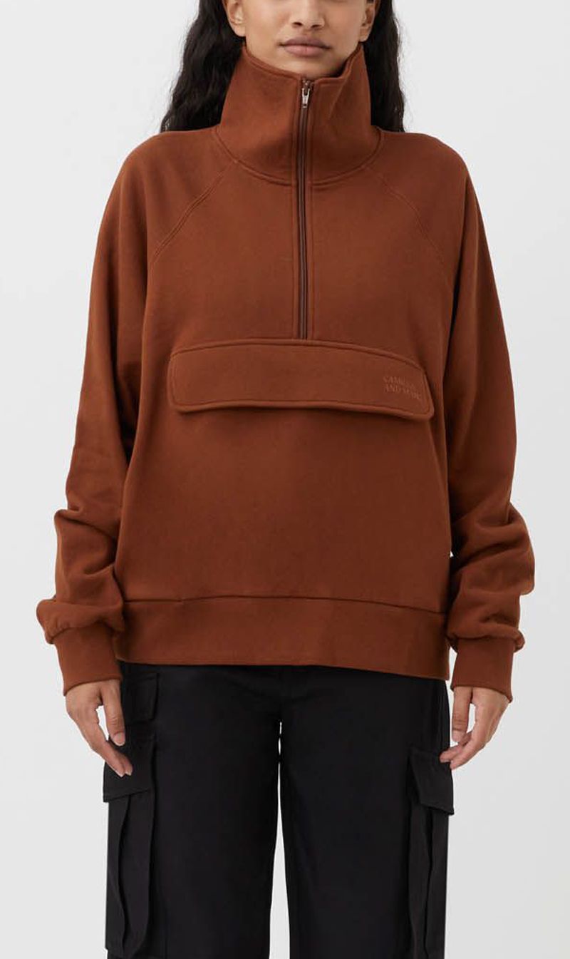 Camilla & Marc | Campion Zip Up Sweat - Sorrel Rust sold by Sister & Co