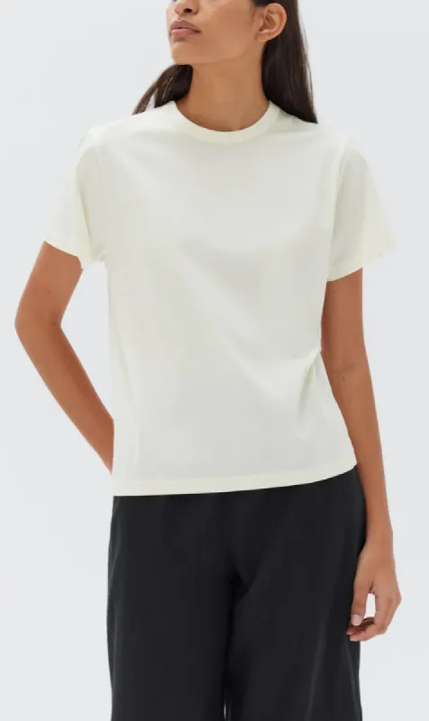 Assembly Label | Silk Blend Tee - Cream sold by Sister & Co