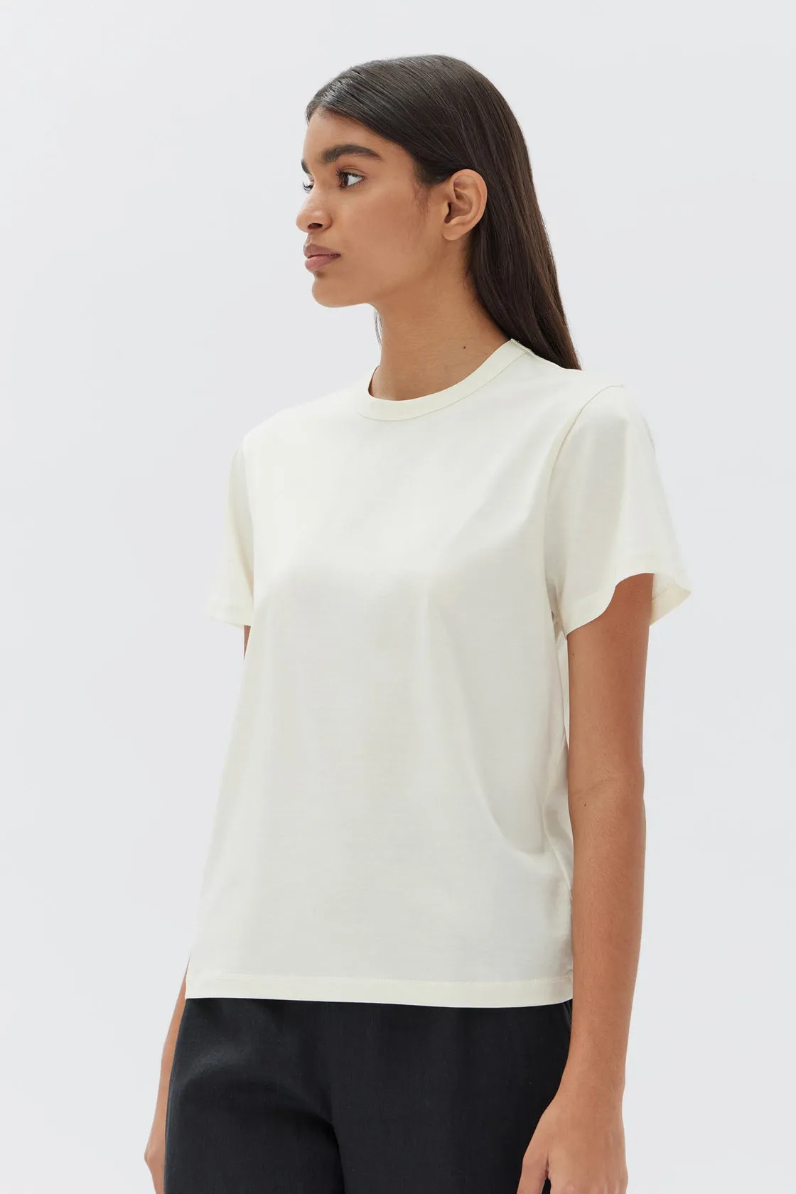 Assembly Label | Silk Blend Tee - Cream sold by Sister & Co product image thumbnail 2