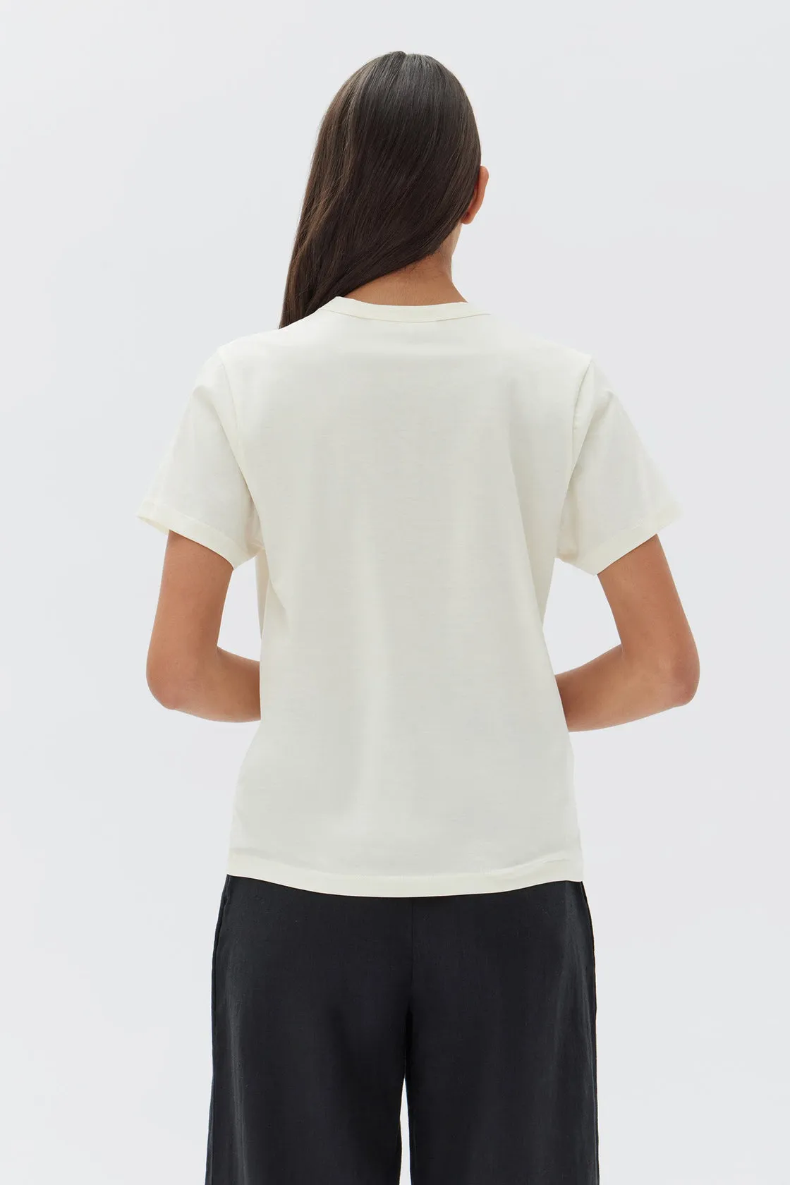 Assembly Label | Silk Blend Tee - Cream sold by Sister & Co product image thumbnail 4