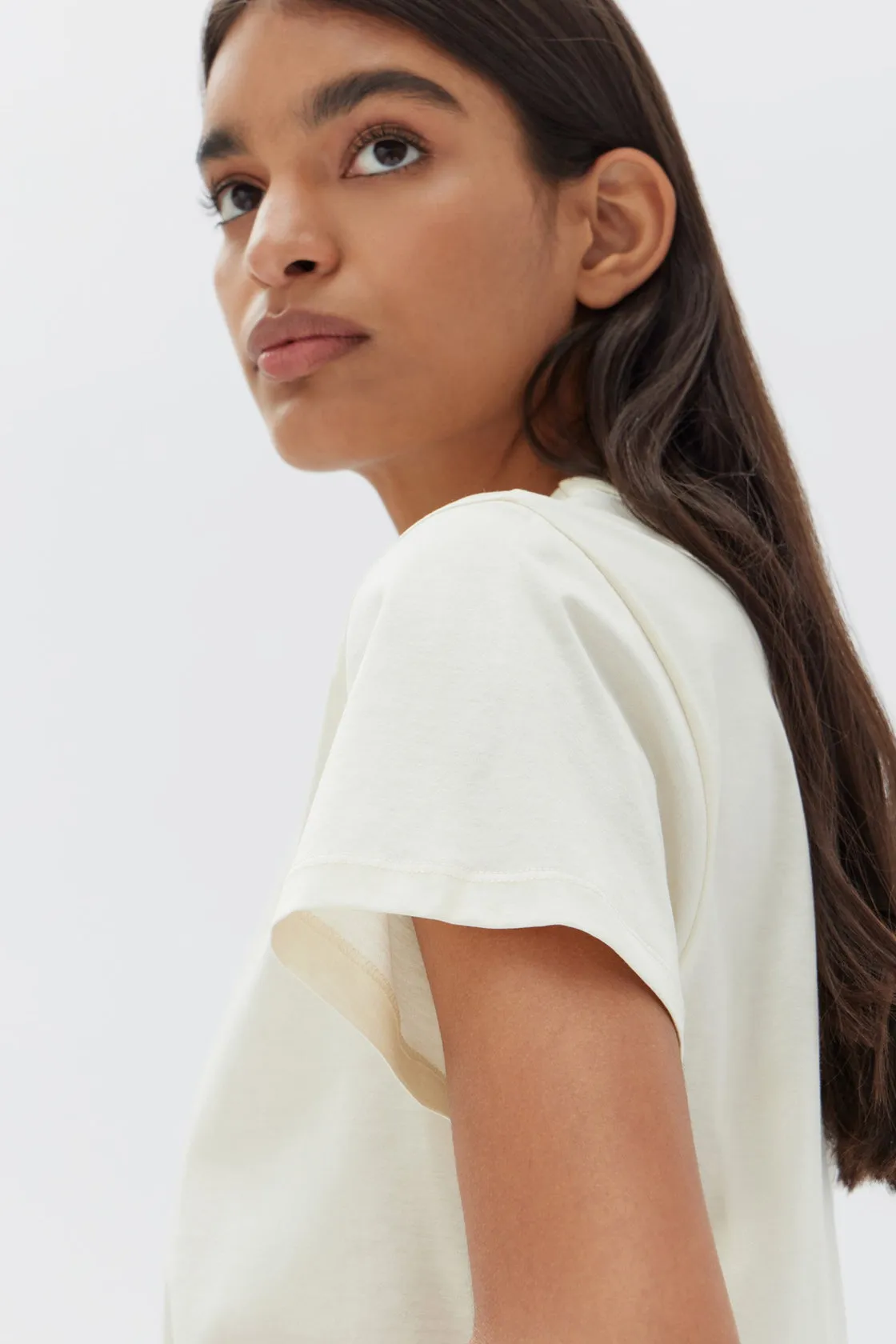 Assembly Label | Silk Blend Tee - Cream sold by Sister & Co product image thumbnail 3