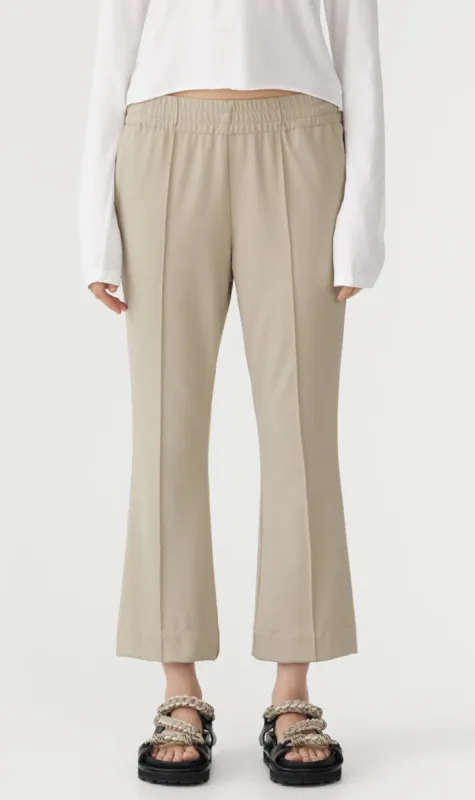 Bassike | Twill Flared Pant - Light Tan sold by Sister & Co