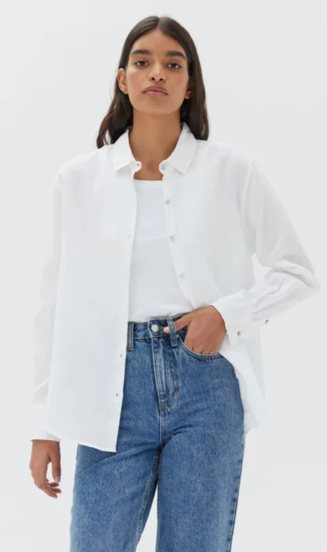 Assembly Label | Xander Long Sleeve Shirt - White sold by Sister & Co