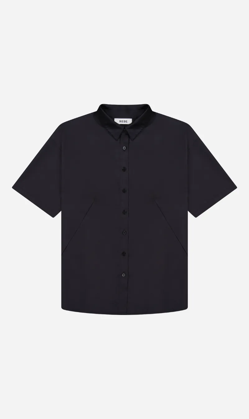 Rebe | Leisure Shirt Cotton - Black sold by Sister & Co