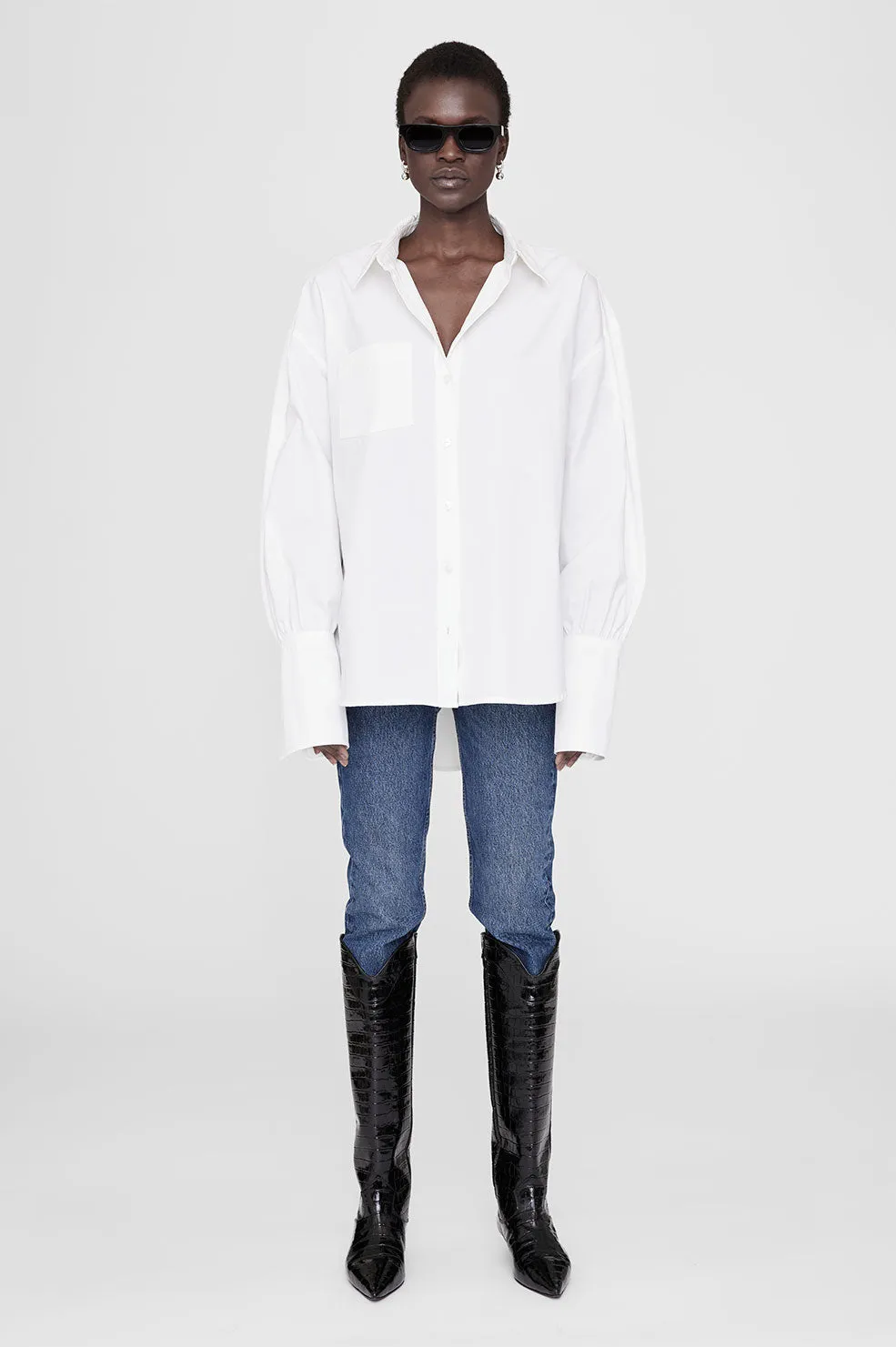 Anine Bing | Maxine Shirt - White sold by Sister & Co product image thumbnail 2