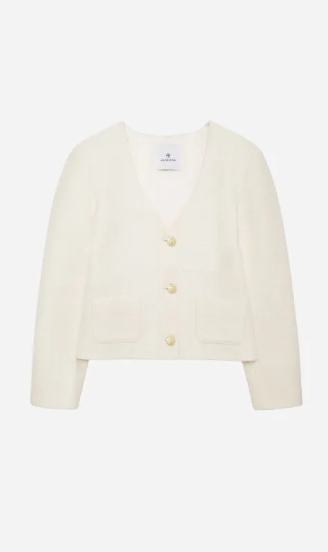 Anine Bing | Anitta Jacket - Ivory Woven sold by Sister & Co