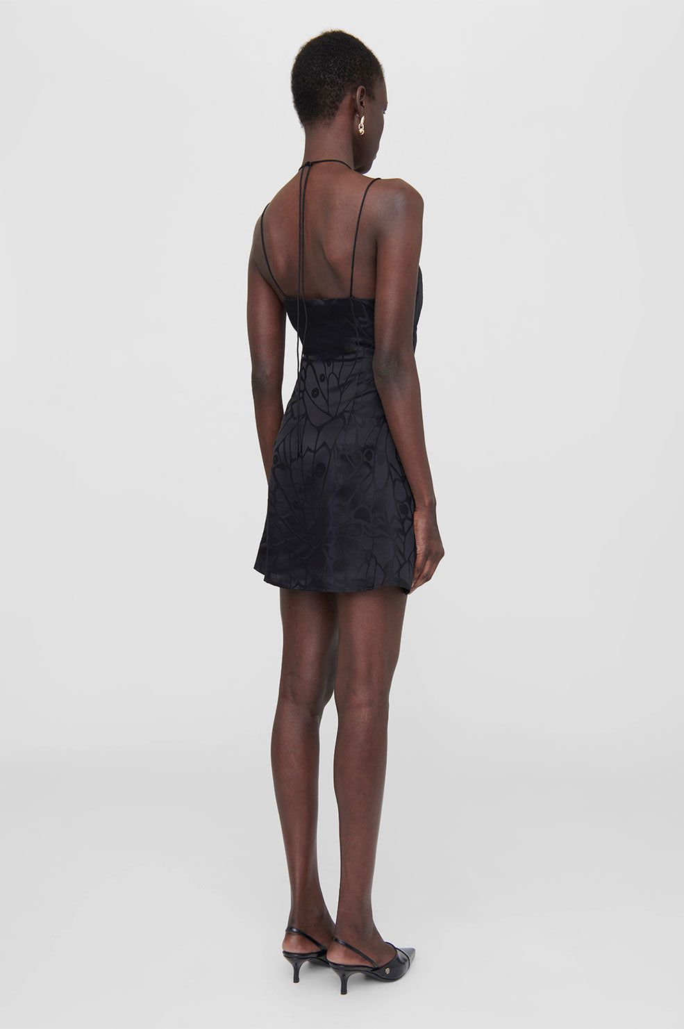 Anine Bing | Papillon Dress - Black Butterfly Jacquard sold by Sister & Co product image thumbnail 3