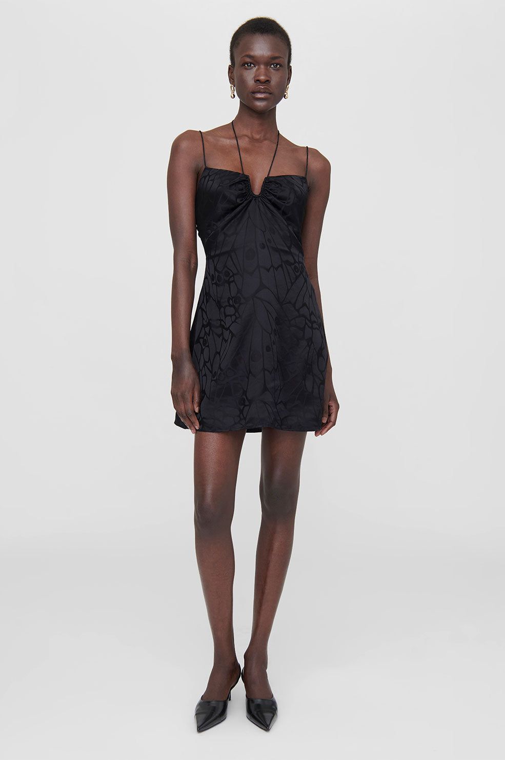 Anine Bing | Papillon Dress - Black Butterfly Jacquard sold by Sister & Co product image thumbnail 2