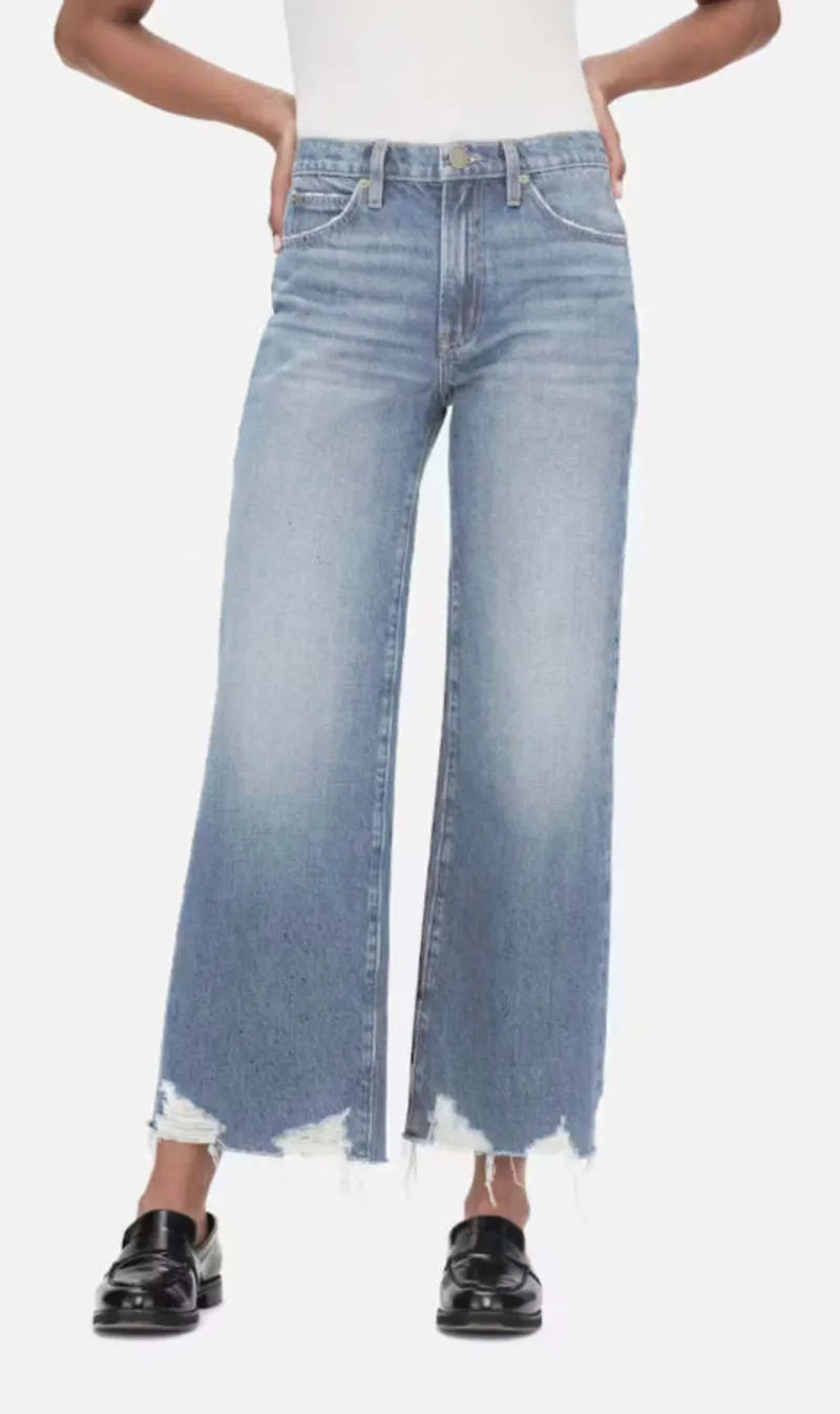 Frame | The Relaxed Straight Raw Fray - Divine Modern Chew sold by Sisters & Co