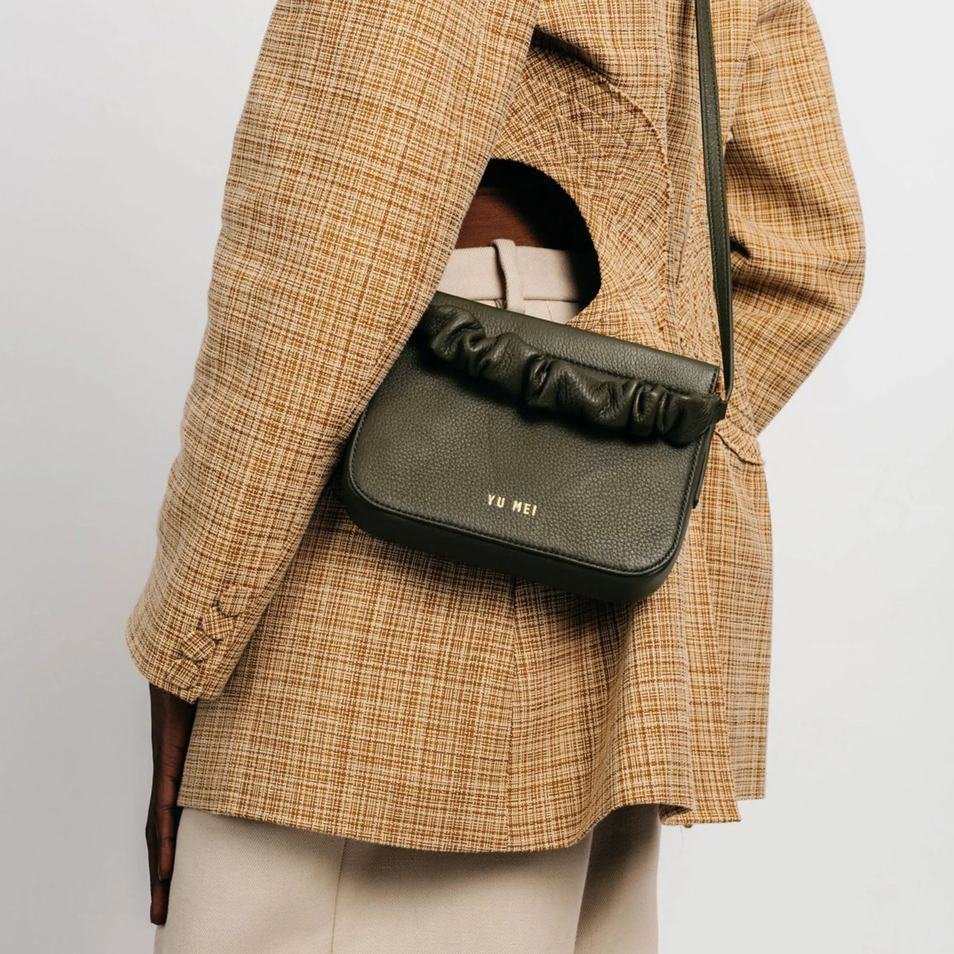 Yu Mei | Scrunchie Vi - Black Deer Nappa sold by Sister & Co product image thumbnail 2