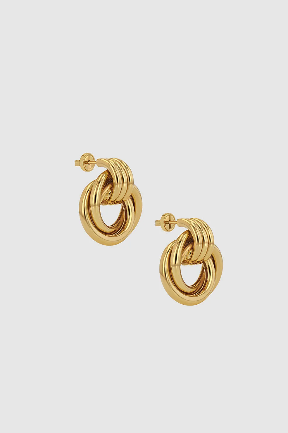 Anine Bing | Triple Knot Earrings - Gold sold by Sister & Co product image thumbnail 3