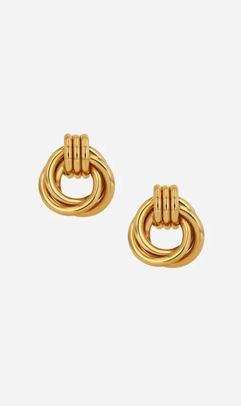 Anine Bing | Triple Knot Earrings - Gold sold by Sister & Co
