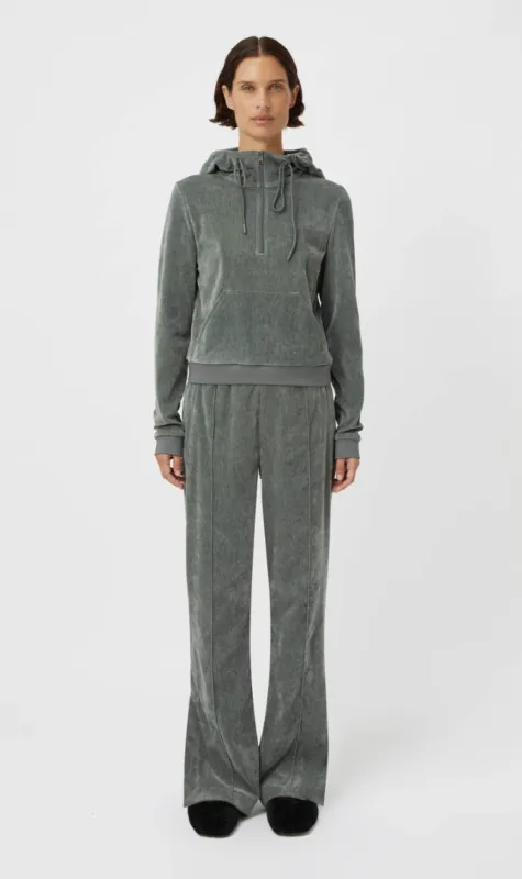 Camilla and Marc | Aneta Velour Hoodie - Agave sold by Sister & Co