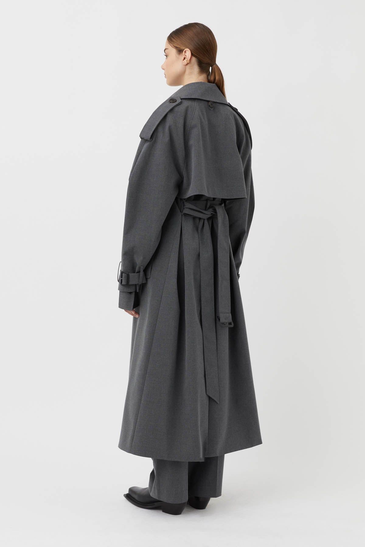 Camilla & Marc | Orla Tailored Trench Coat - Charcoal Marle sold by Sister & Co product image thumbnail 4