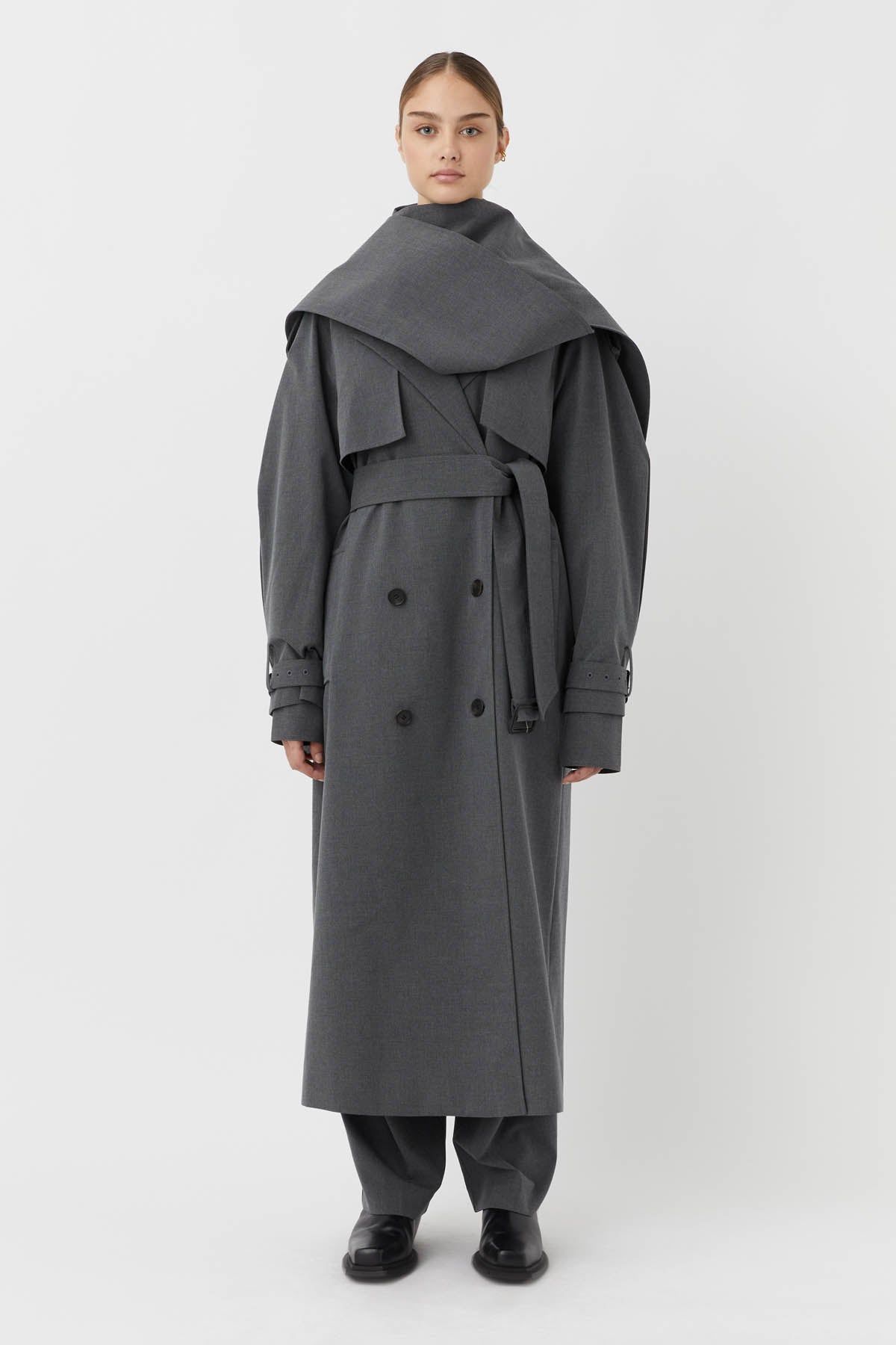 Camilla & Marc | Orla Tailored Trench Coat - Charcoal Marle sold by Sister & Co product image thumbnail 3