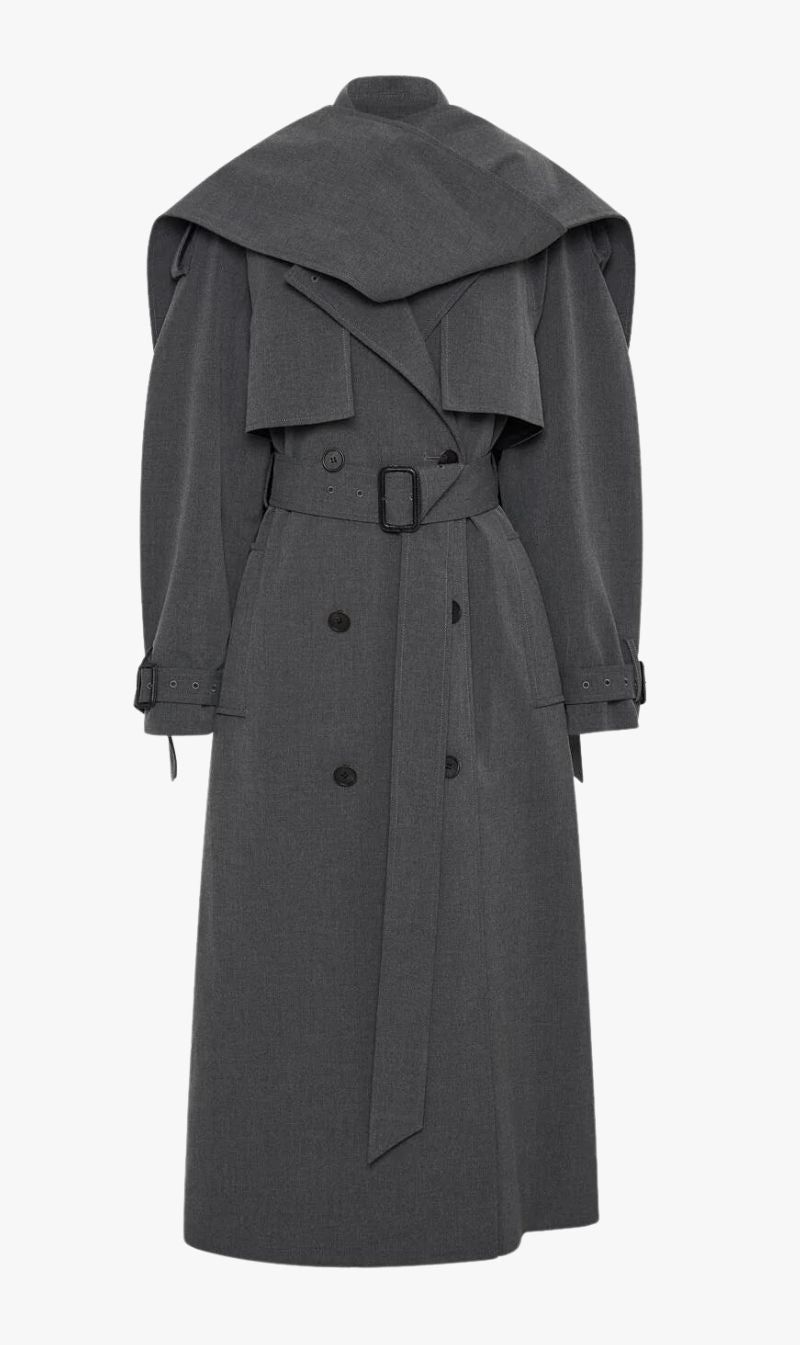 Camilla & Marc | Orla Tailored Trench Coat - Charcoal Marle sold by Sister & Co