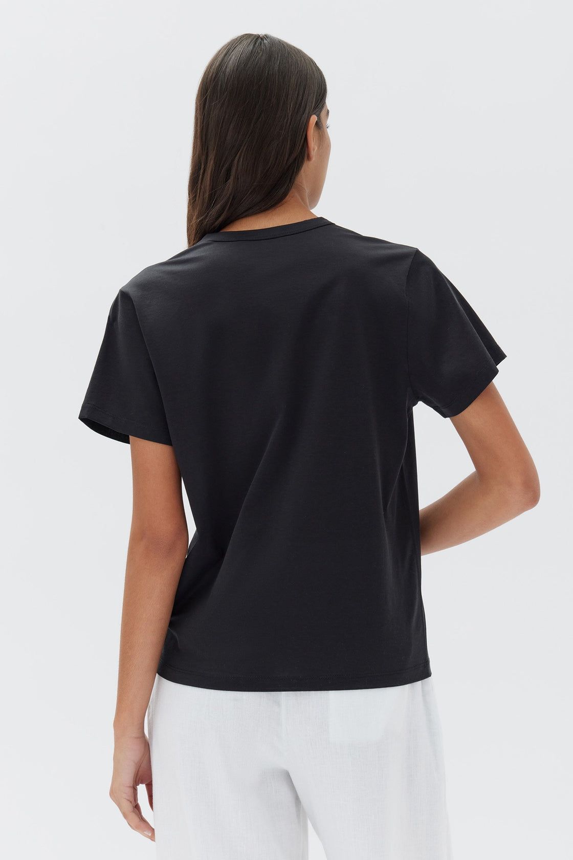 Assembly Label | Silk Blend Tee - Black sold by Sister & Co product image thumbnail 3