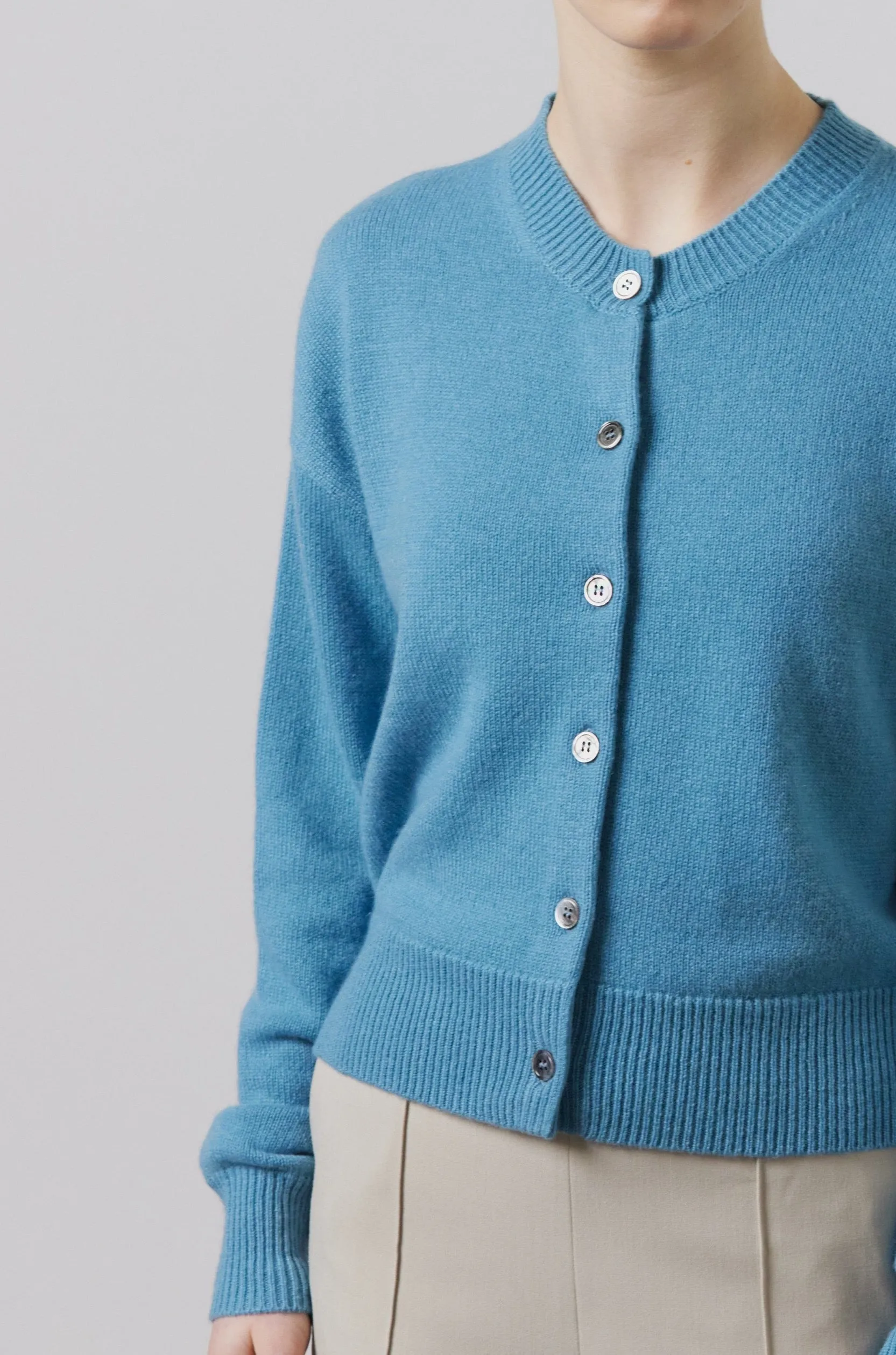Laing | Boxy Crew Neck Cardigan - Cerulean sold by Sister & Co product image thumbnail 2