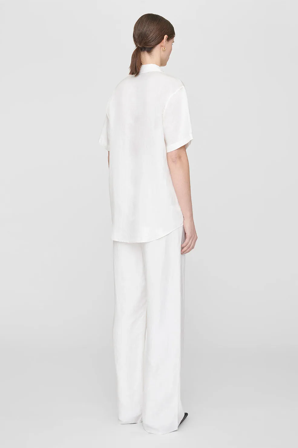Anine Bing | Bruni Shirt - White Linen Blend sold by Sister & Co product image thumbnail 4