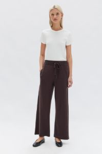 Assembly Label | Cotton Cashmere Wide Leg Pant - Chestnut sold by Sister & Co