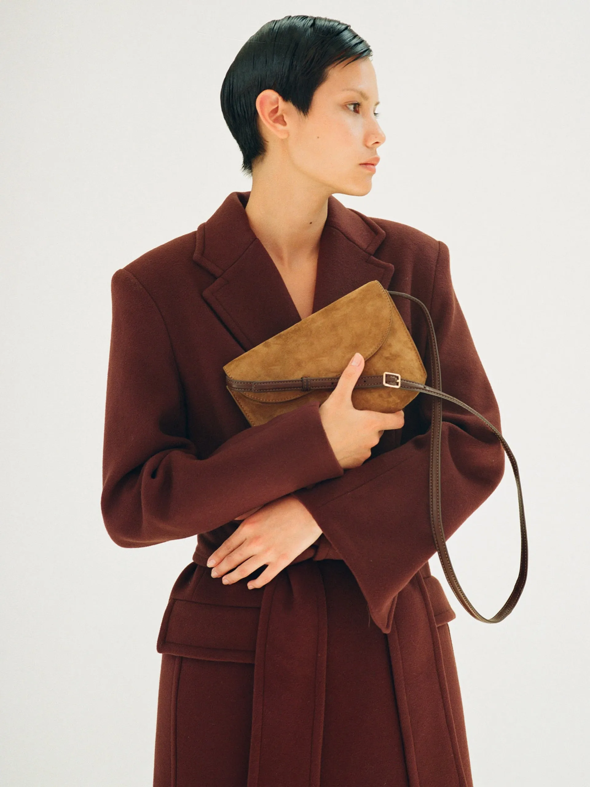 Yu Mei | Keriana Clutch - Brun Suede sold by Sister & Co product image thumbnail 2