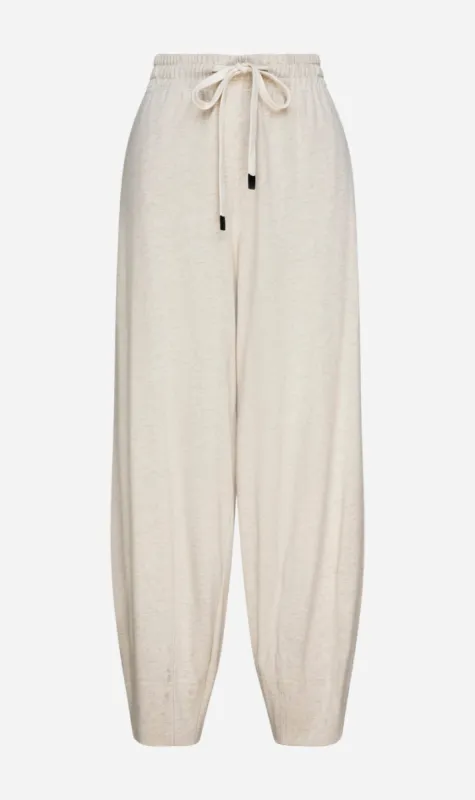 Bassike | Voluminous Jersey Pant - Oat Marl sold by Sister & Co