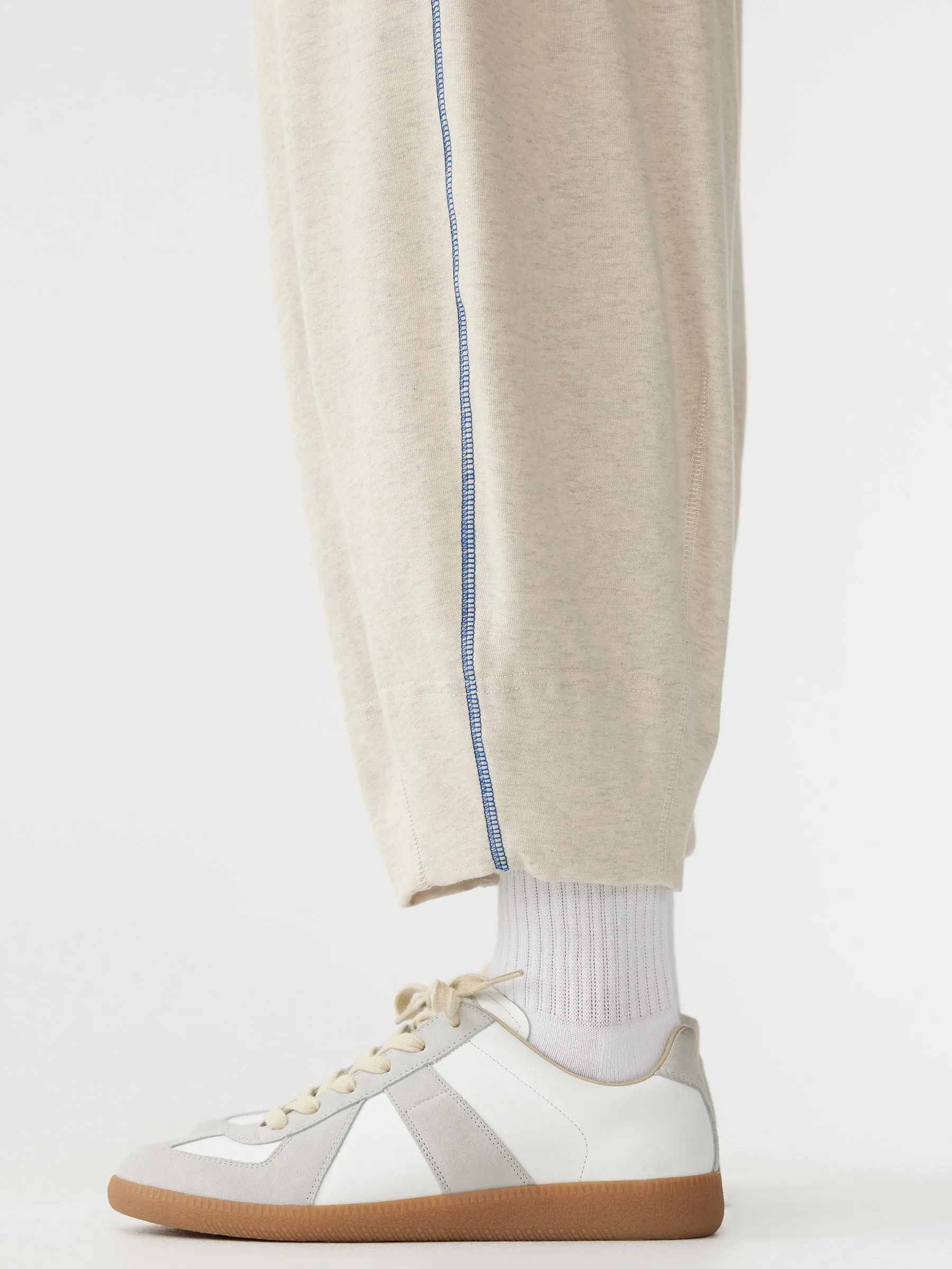 Bassike | Voluminous Jersey Pant - Oat Marl sold by Sister & Co product image thumbnail 5