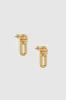 Anine Bing | Signature Link Double Cross Earrings - Gold sold by Sister & Co