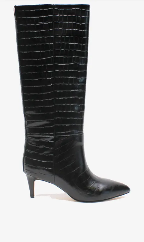 La Tribe | Sloane Boot - Black Croc sold by Sister & Co