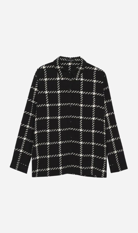 Anine Bing | Aspen Shirt - Black And White Plaid sold by Sister & Co