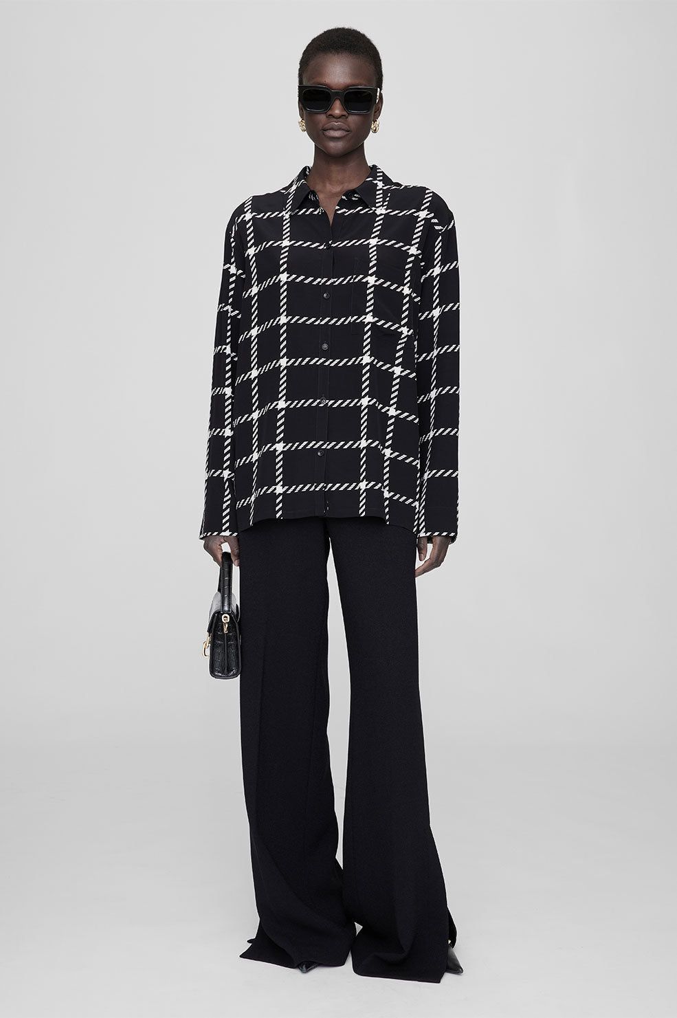 Anine Bing | Aspen Shirt - Black And White Plaid sold by Sister & Co product image thumbnail 2