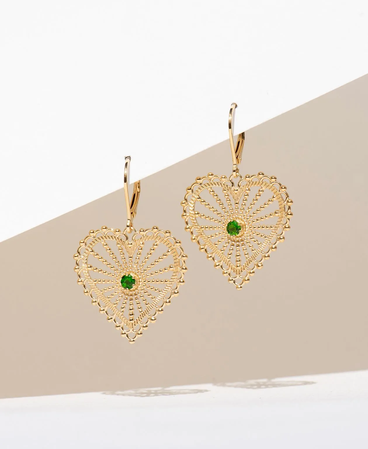Zoe & Morgan | Amor Earrings - Gold/Chrome Diopside sold by Sister & Co product image thumbnail 4